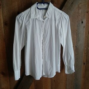 Mango White Button down shirt girls 11/12